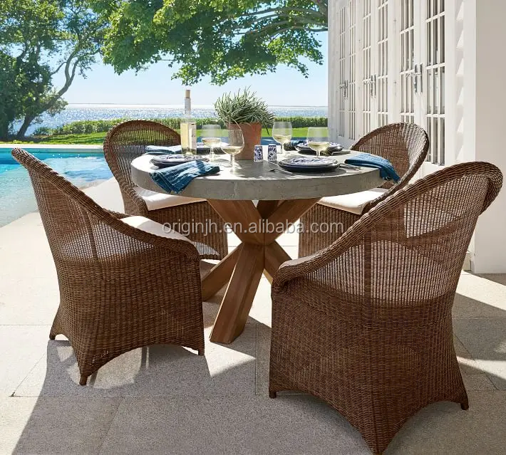 all weather rattan dining chairs