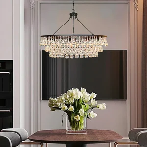 ECOJAS Crystal Chandelier for Living Room Villa Hotel Decorative Lighting