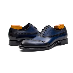 Handmade Custom Goodyear Welted Mens New High Quality Luxury Business Oxford Leather Men Dress Shoes