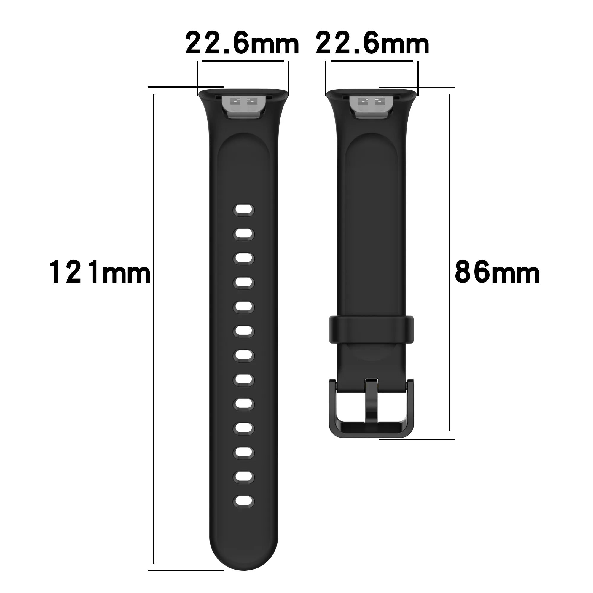 Per Xiaomi Mi Band 7 Pro Cinturino in silicone traspirante bicolore (nero + ross