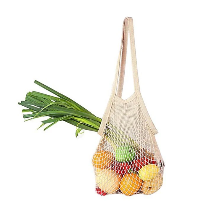 Totes Mesh Bag Cotton String Produce Shopping Turtle-bags Grocery Long Handle Net Shoulder-Bag Fruit Vegetable Reusable
