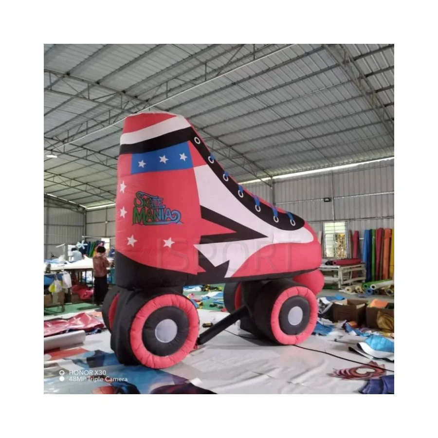 Customized Personalized Skating Advertising Inflatable Giant Roller Skate Inflatable Ice Skate for Exercise Sport Activities