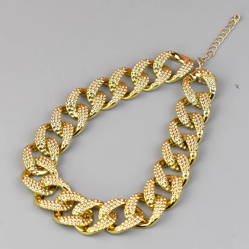 Semiter Collare Bulldog Francese, Choker a Catena per Cani in Oro Collare per Cani a Catena con Bulldog Francese, Lucido per Animali Domestici (Golden