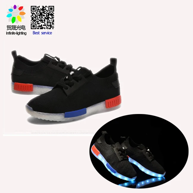 Светодиодные волоконно-оптические танцевальные кроссовки, размер 25-46, зарядка от USB, светящиеся танцевальные кроссовки