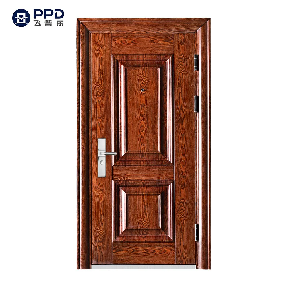 PPD Modern Style Factory Price Metal Security Door Exterior Security Entry Door