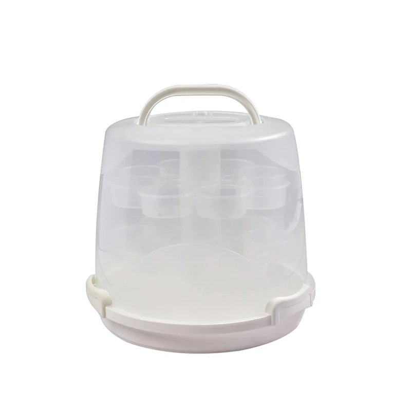 24-Cup Plastic Cake Carrier Container Snap and Stack Cupcake Muffins Holder for Cake Tools