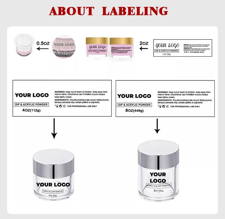 Wholesale Private Label Clear Acrylic Nail Powder Bulk Professional 228
