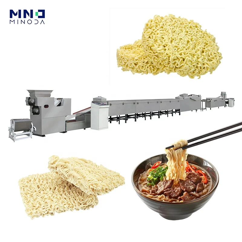 MINODA Customized Small Scale Instant Noodle Making Machine Automatic Fried Instant Noodle Production Line