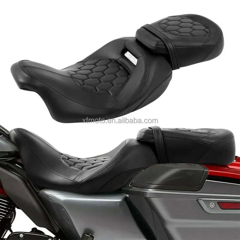 Driver & Passenger Seat Fit For Harley Touring Street Glide CVO Custom  2009-2021