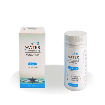 Caped  home clinic hospital use Aquarium 6 in 1 Water Quality  Test Kit or Pool Water Test Strips Analysis aquarium water