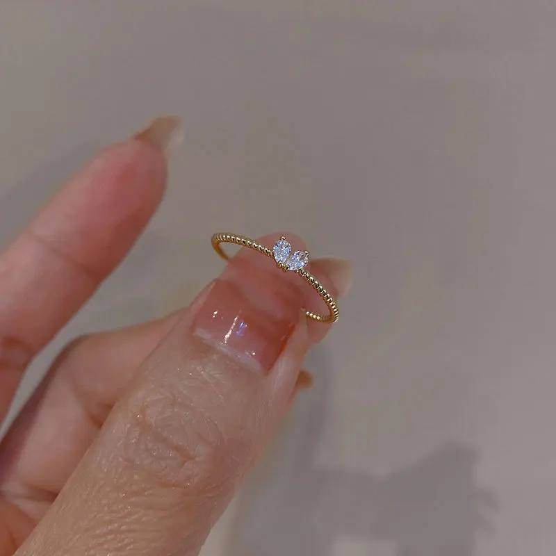 AFFY Heart Promise Ring | 14k Gold Over Sterling Silver | Simulated Emerald & Zirconia | Size 11 - View #6