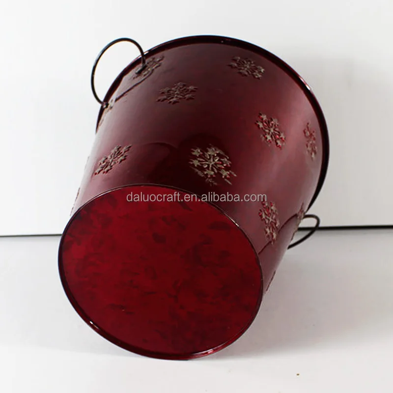 Galvanized Planter Rustic Decorative Metal Buckets Vintage Style Country Wedding Home Flower