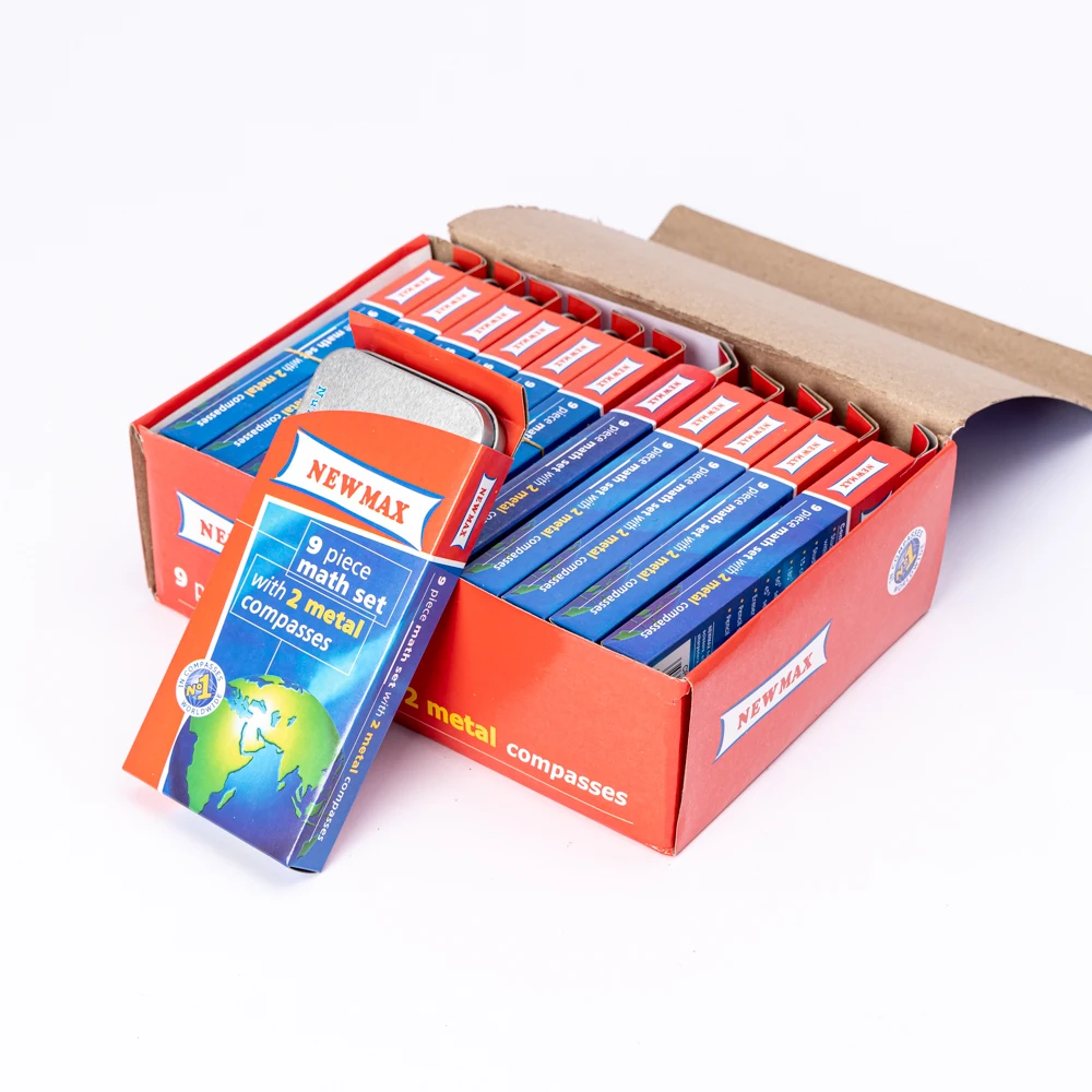 Набор для математической геометрии набор компаса 9 шт. включает линейки 2 компасы ластик точилка карандашей карандаш рисунков