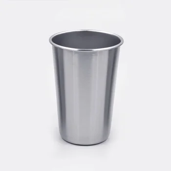 Thickened Food Grade Reusable Water Cup Single Wall 304 Disposable Stainless Steel Beer Mug Simple Portable Juice Cup