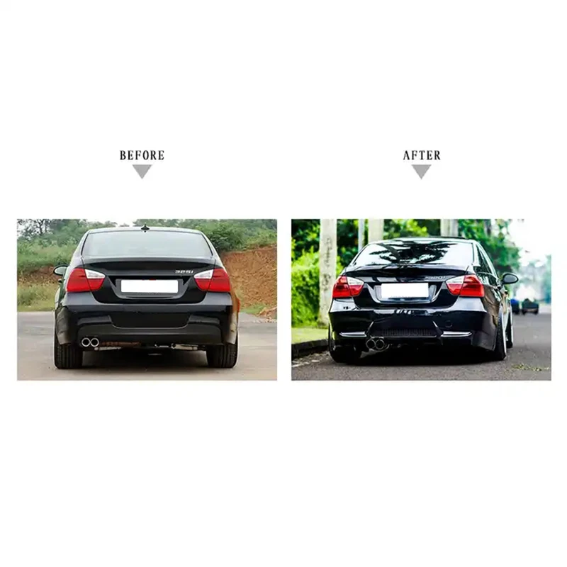 Car Modified M3 Style Body Kits Bumper Dody Hood Fender Side Skirts and Exhaust Pipe for BMW 2005-2008 3 Series E90 M3