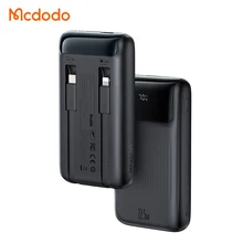 Mcdodo 024 22.5W Powerbank with 2 Cables USB C & for iphone Portable Mobile Charger 4 Port 20W USB C Power Bank