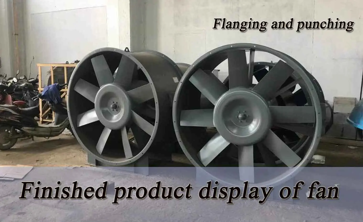 BOBO Machine automatic fan house edge fan vibrating screen flange shown in a detail photo for this news article