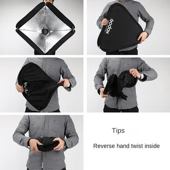 GODOX S Bracket Portable 40*40 50*50 60*60 80*80cm Folding Flash Photography Soft Light Box detail image