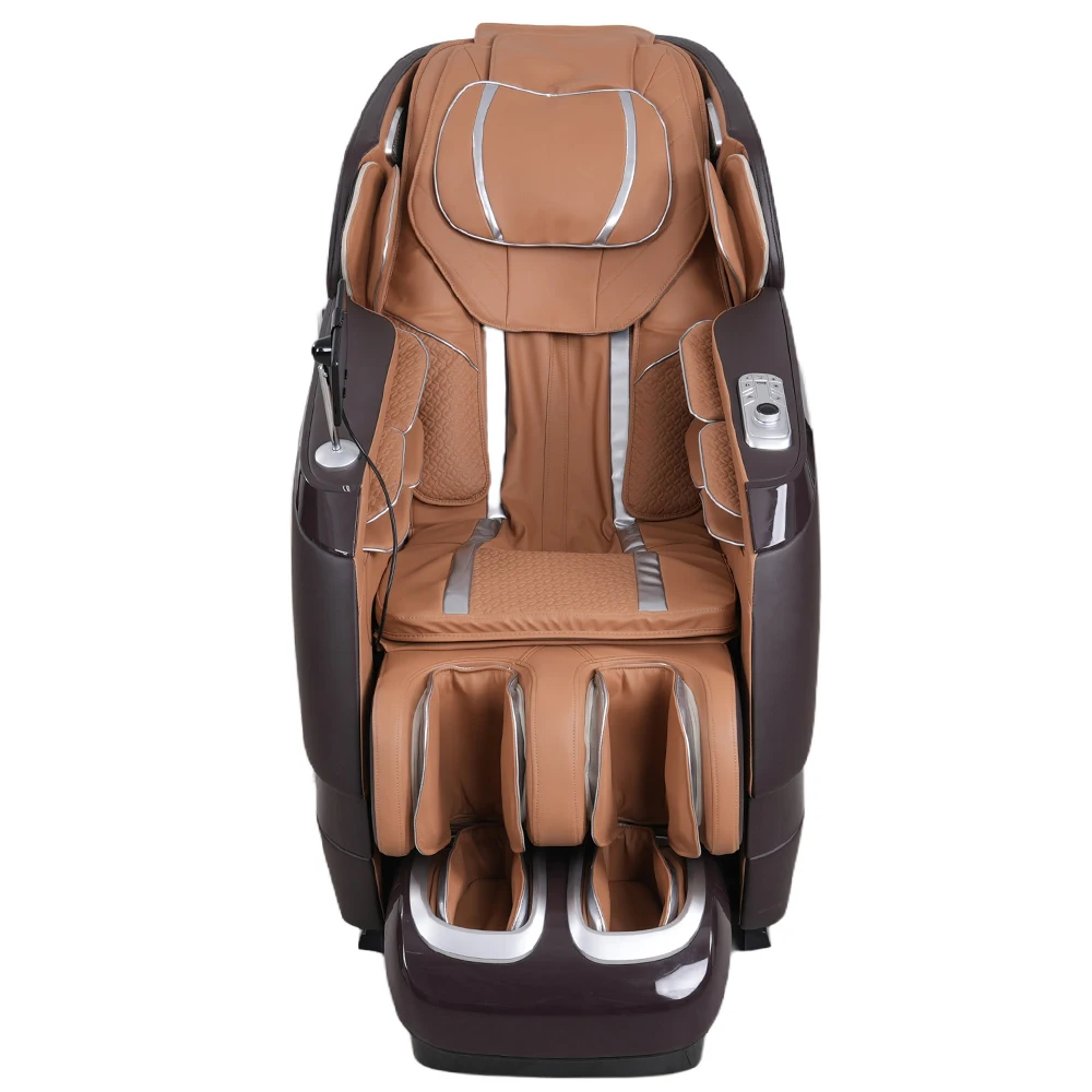 product shiatsu 4d sl track massage chair zero gravity therapy foot roller touch recliner electric full body massage chair with heat-2