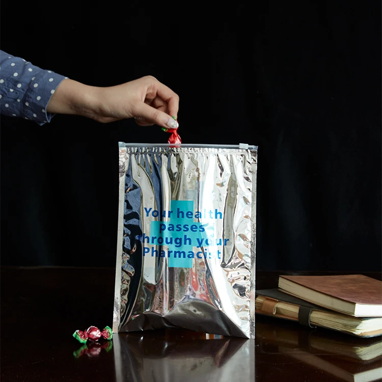 Herbruikbare topverkoop Waterdicht Duurzaam Medisch Vaccin Aluminiumfolie Thermische koeler zak Geïsoleerd Met Ziplock 5