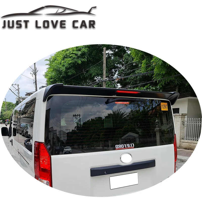 FOR 2019 2020 NEW TOYOTA HIACE PANEL VAN ABS CAR ROOR REAR TRUNK SPOILER WING LIP WITH BRAKE LED LIGHT