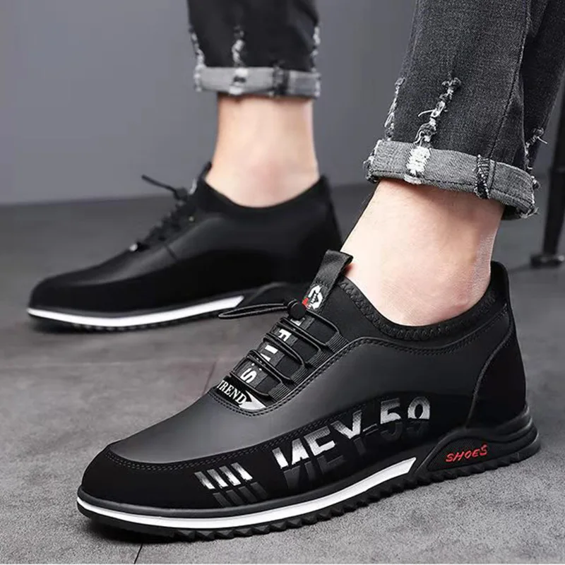 Men's Autumn Simple Breathable Office Shoes 2025 Custom logo Casual Business Men's Shoes PU Leather Shoes