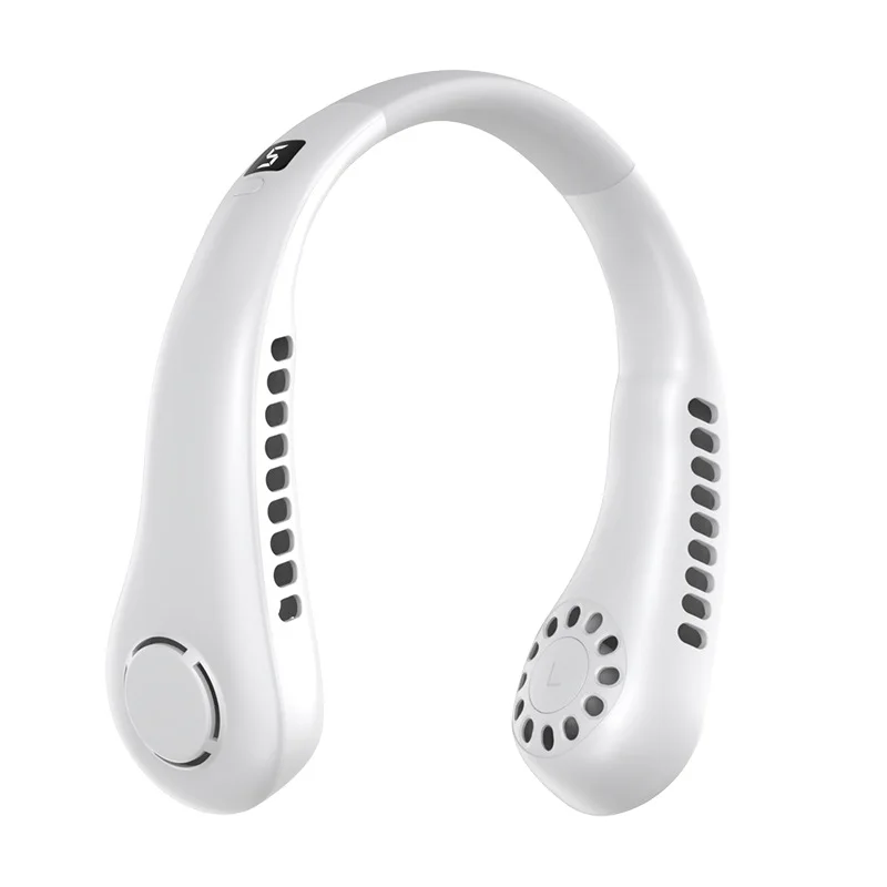 Neuer tragbarer Mini-Ventilator für draußen, zum Umhängen um den Hals, USB-aufladbar, Großhandelsgeschenk_voghion.com