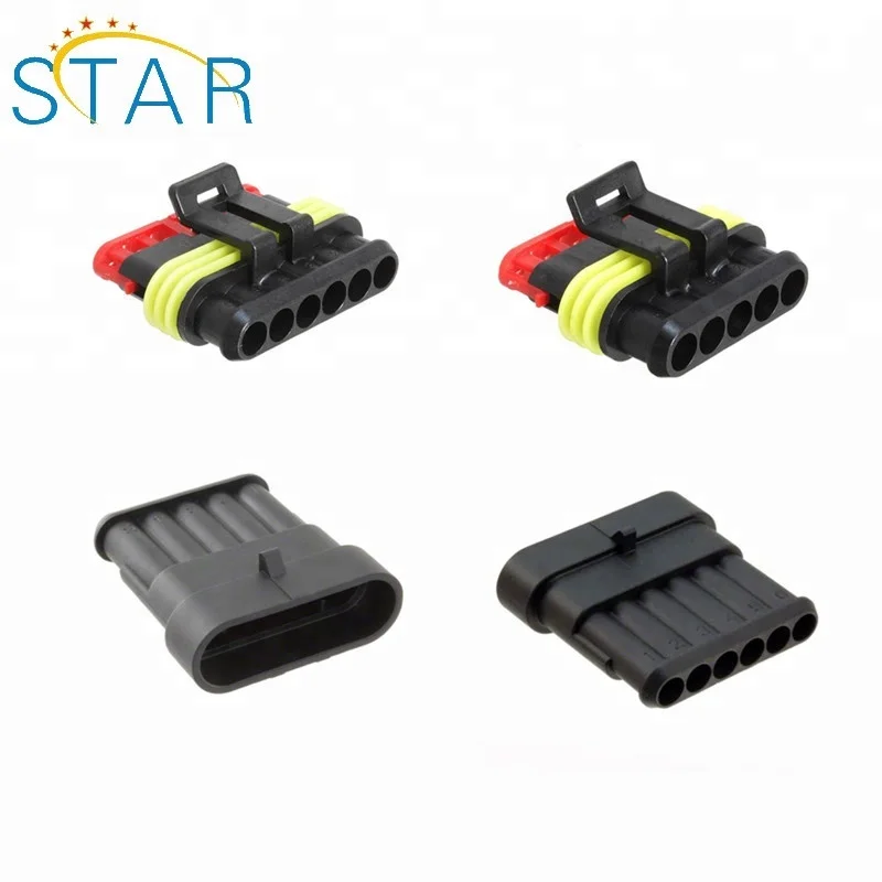 Waterproof Auto 6 Pin tyco Amp Superseal 1.5mm Series Male Female