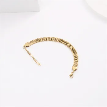 High End PVD Gold Plated Band Bracelet Trendy Jewelry Stainless Steel Jewelry Wholesale Customized Jewelry