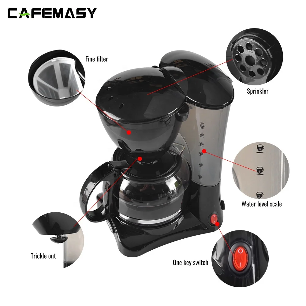 cafemasy anti-drip electric coffee machine 12