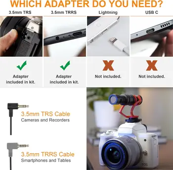 Camera Microphone,Comica CVM-VM10II Professional Video Microphone With Shock Mount, Deadcat,Compact Shotgun Mic Compatible With detail image