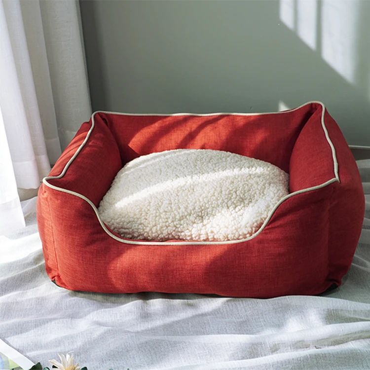 Hot Sale Color Matching Pet Bed Anti-Slip Bottom Pet Nest Pp Cotton Pet Beds Waterloo
