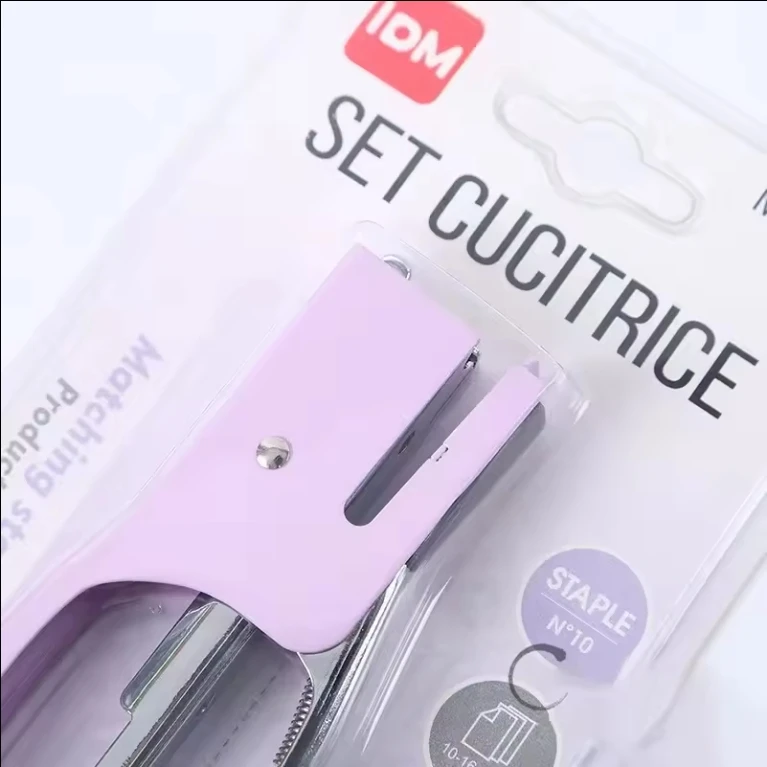 Сстеплер цветной Макарон металлический ручной № 10 набор трудосберегающих упаковочных машин офисные школьные канцелярские Степлеры