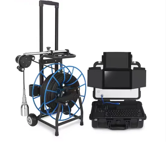 V10-100闭路电视摄像机管道检查AHD防水水下井检查摄像机，带720P视频和10英寸液晶屏