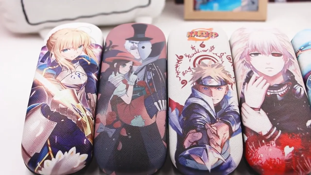 32 Design Anime Beautifully Printed Glasses Spectacle Case Box Rem Fate Uzumaki Luffy School