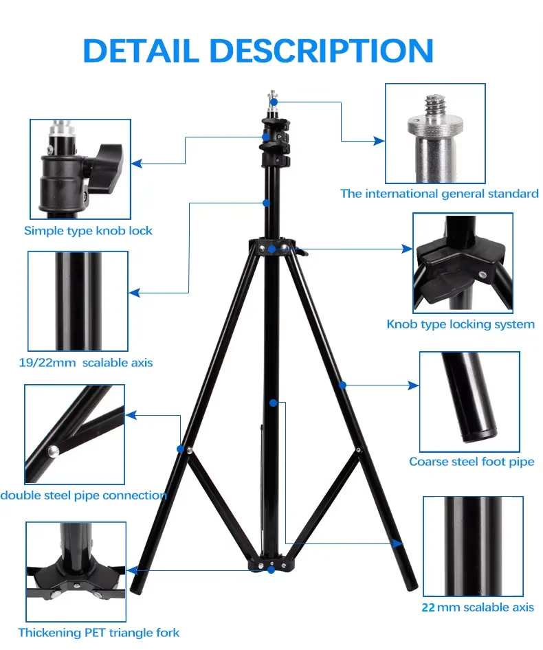 2m Tripod Stand for Phones & Camera 12 Tripod Stand for Phones & Camera | Generic 2m Tripod | Tripod Stand for Phones & Camera |