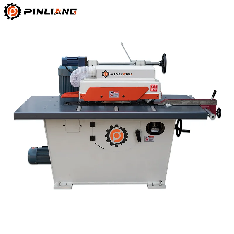 PINLIANG Bottom Rip Saw Automatic Feeding Single Straight Line Rip Saw Machine With Laser Guide MJ163TF