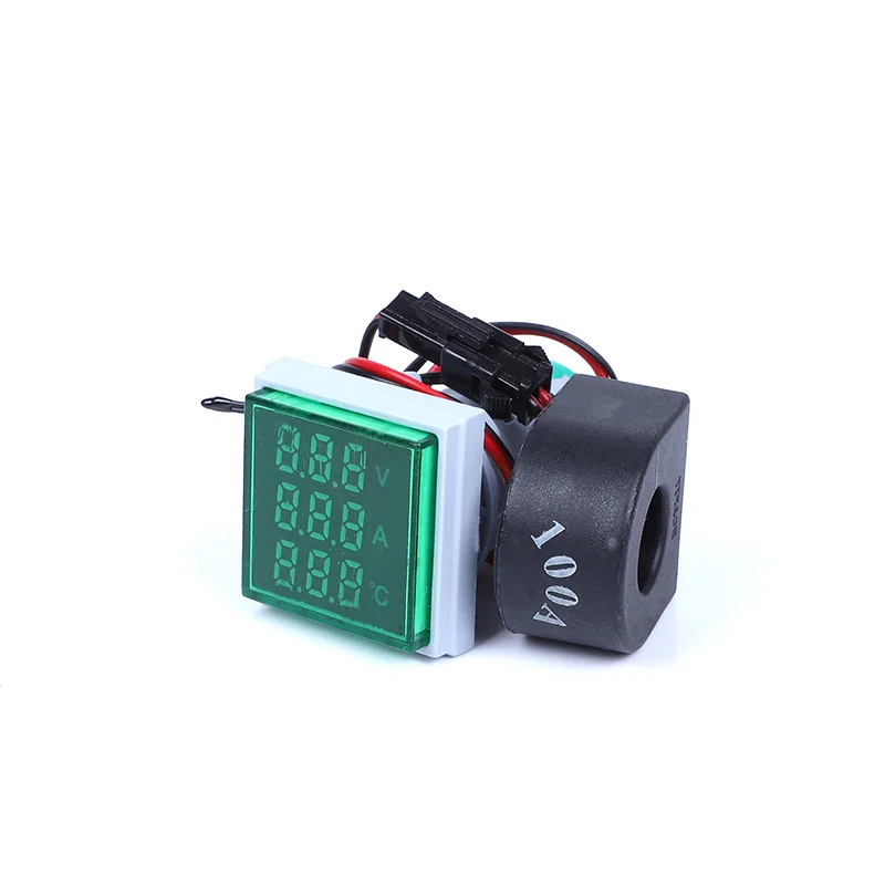 DC 4-100V LED Digital Display Round Two-wire Voltmeter DC Reverse Connection Protection Led Display Digital Voltmeter