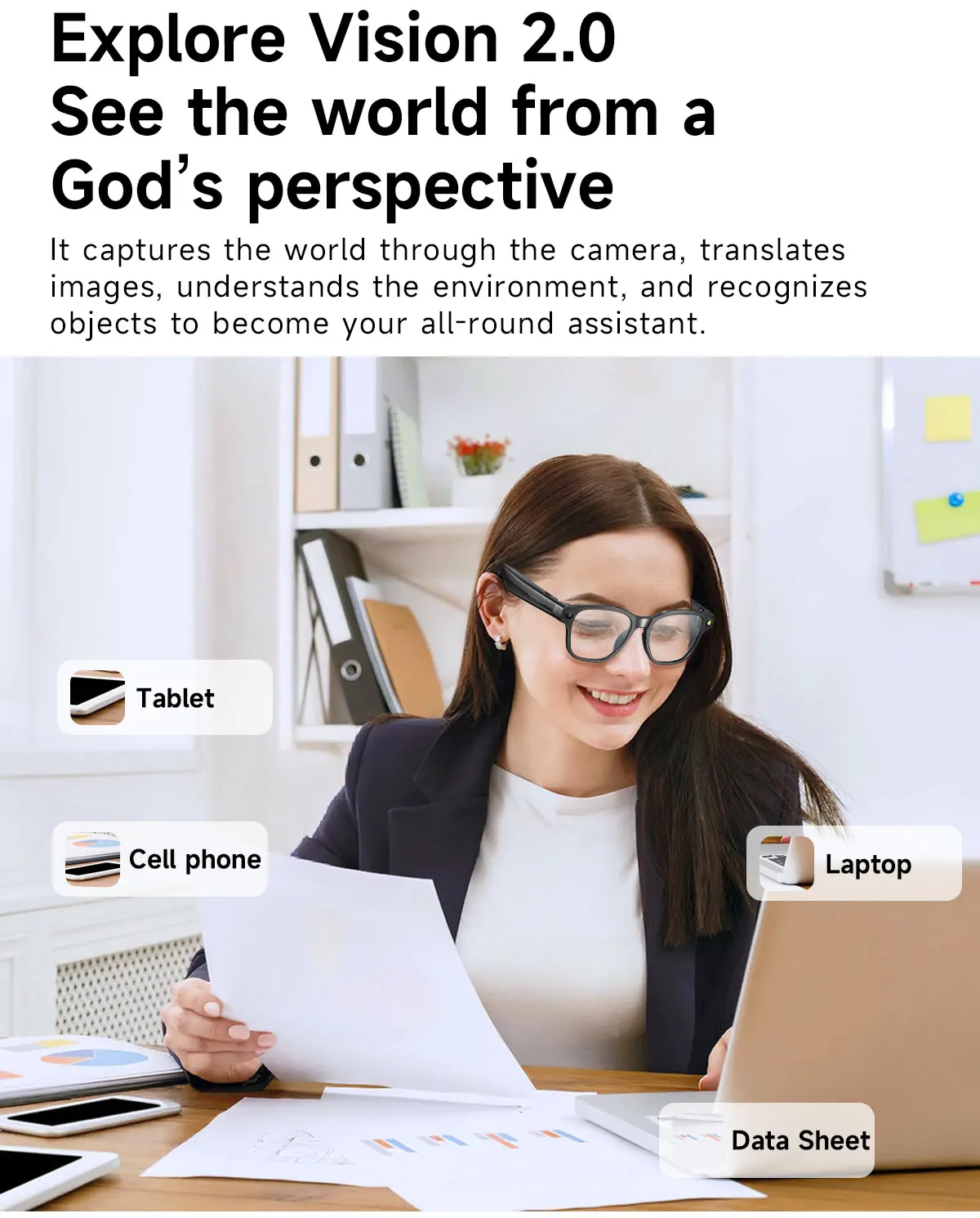 SANVNET L801 Smart AI Glasses with 8MP HD Camera Video Recording WIFI Transmission Real-time Translation Smart Wearable Headset