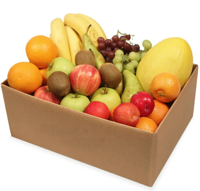 
Красивая Экологически чистая Складная гофрированная упаковка для пищевых продуктов, картонная коробка из переработанной бумаги, Подарочная коробка для фруктов 