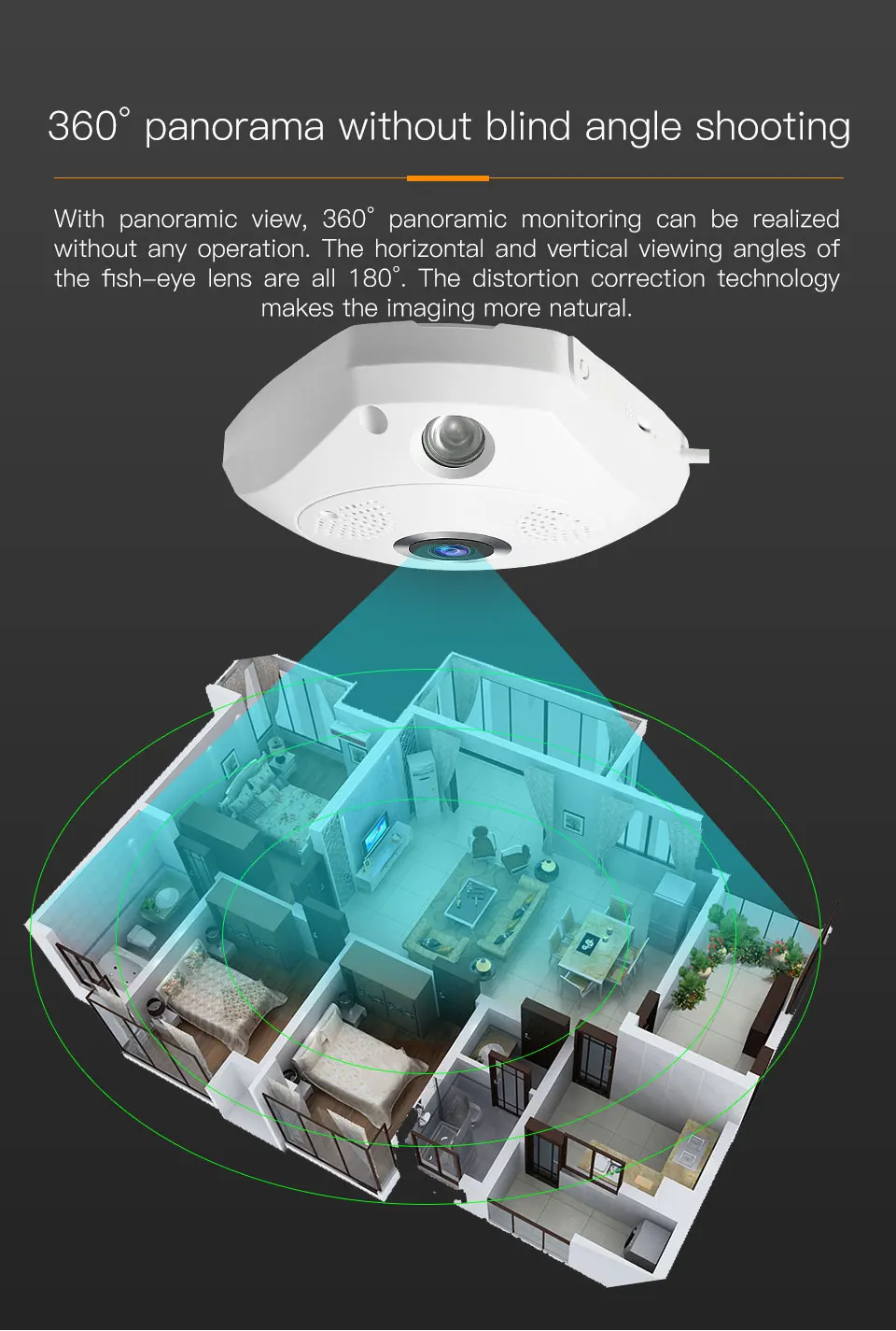 Saikiot-Câmera de segurança CCTV sem fio inteligente,