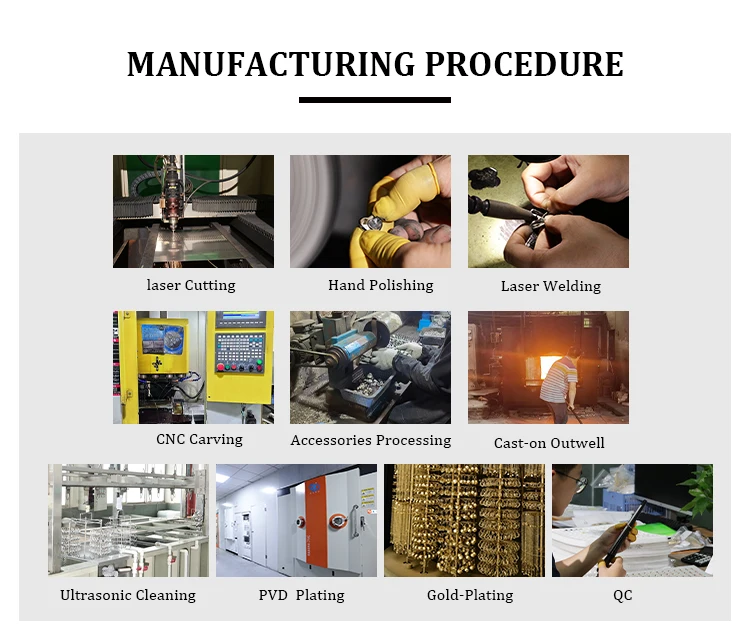 Dropshipping Waterproof Stainless Steel Gold Plated Green White Zircon