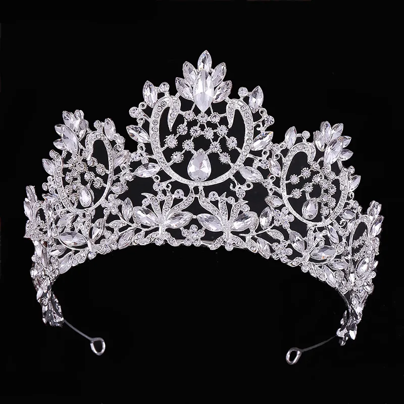 Корона невесты DAIMING HG05121 в стиле барокко, цветная большая корона с кристаллами, корона для конкурса красоты, аксессуары для волос