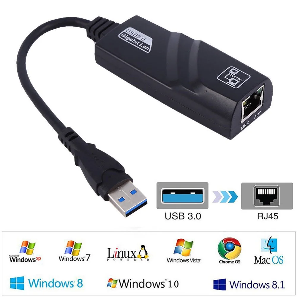 Usb 3.0 Type-C Naar Rj45 Ethernet 10/100/1000Mbps 2-In-1 Netwerkadapter Met Pd O