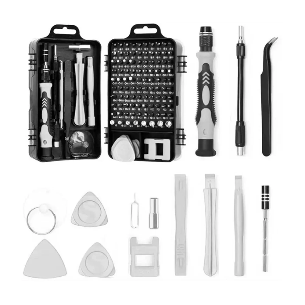 115 in 1 DIY OEM Multi-Purpose Small CRV Steel Household Auto Repairing Tools Screwdriver Set Magnetic Tip Cell Phone Repair Kit