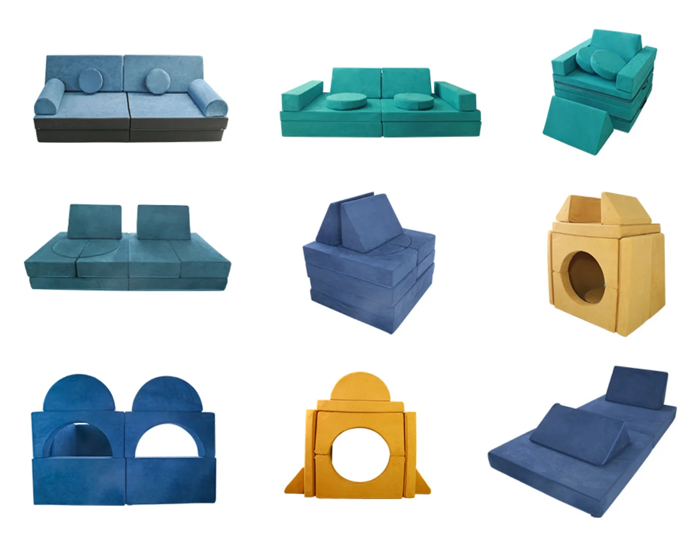 Jourm Design Chaise Longue Sofa Set Living Room Furniture Single Cube