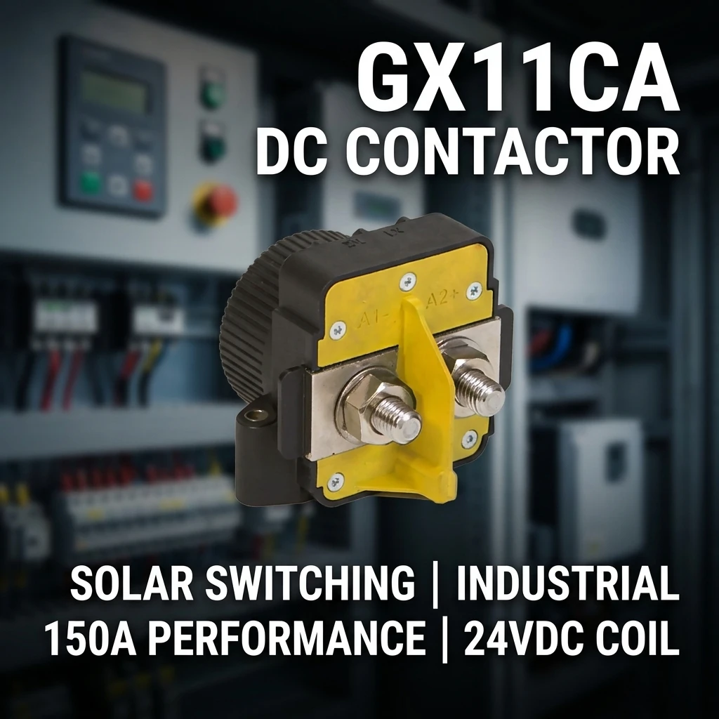 รีเลย์พลังงานสะอาดแบบขดลวด 24V GX11CA สำหรับ Sensata-Gigavac กระแสสูงสุด 150A, แรงดันไฟฟ้าตรง 24VDC, แรงดันไฟฟ้าตรงสูงสุด 800VDC สำหรับการสลับทิศทางกระแสได้ทั้งสองทาง (Bidirectional Switching) ใช้กับสถานีชาร์จรถยนต์