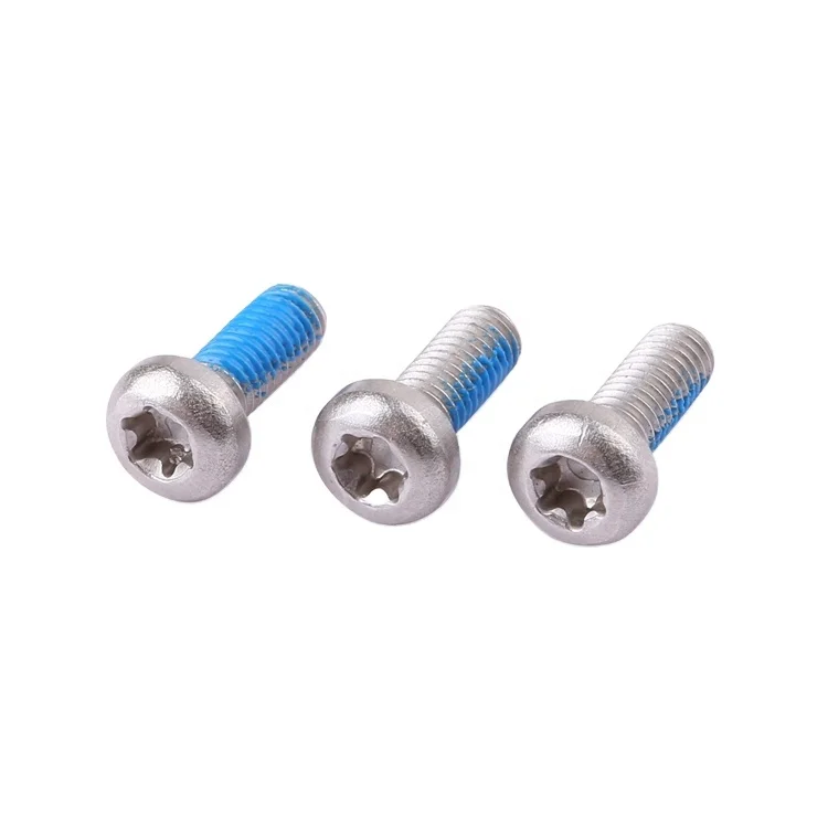 Factory fastener M2-M8 stainless steel 304 316 anti loosening nylon adhesive pan head torx screw GB2672