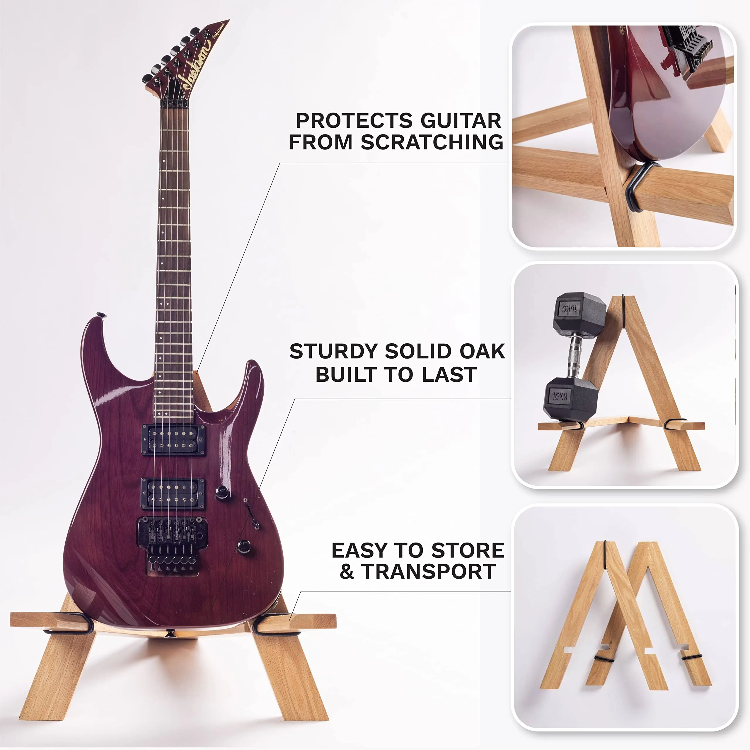 Supporto Per Chitarra Pieghevole - Per 9 Chitarre, Elettrica, Acustica E Basso - Foto 7