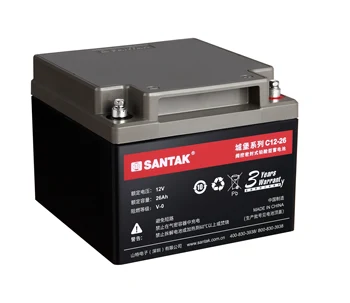 SANTAK High Quality 12V 26Ah UPS Battery Sealed Lead-Acid Battery for Uninterruptible Power Supplies